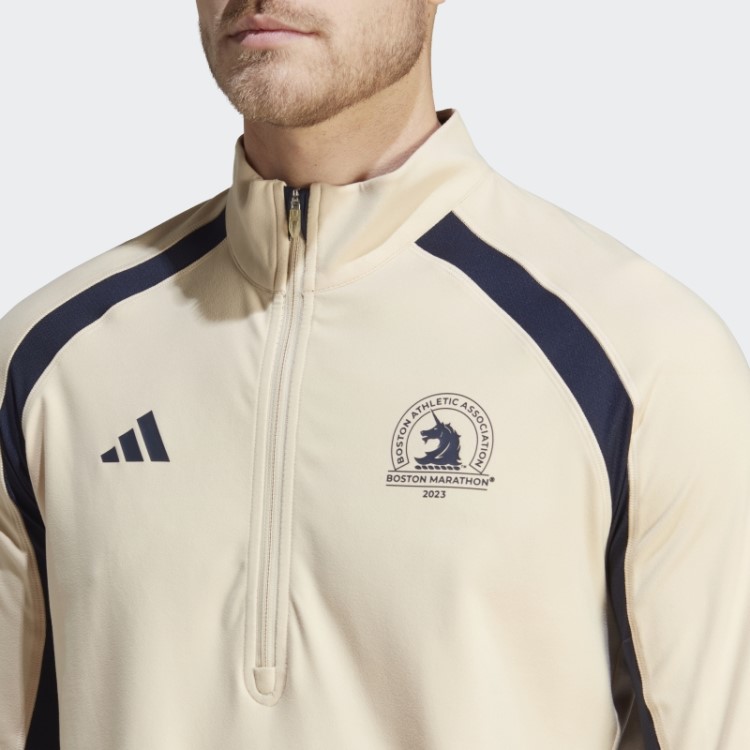 Boston Marathon Camiseta De Corrida Manga Longa Com Zíper 1/2 E Sand Adidas