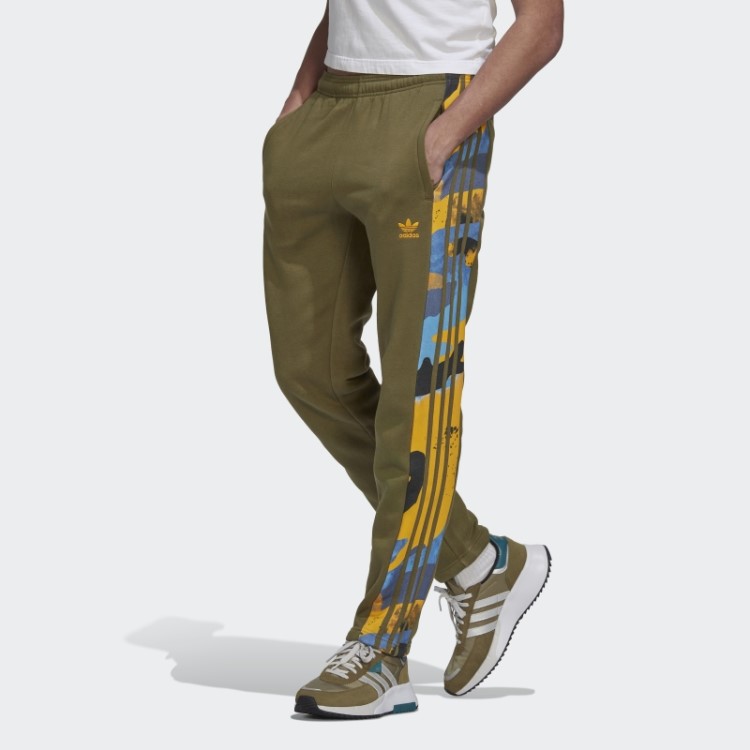 Calça De Moletom Adidas Camo Series Verde Oliva
