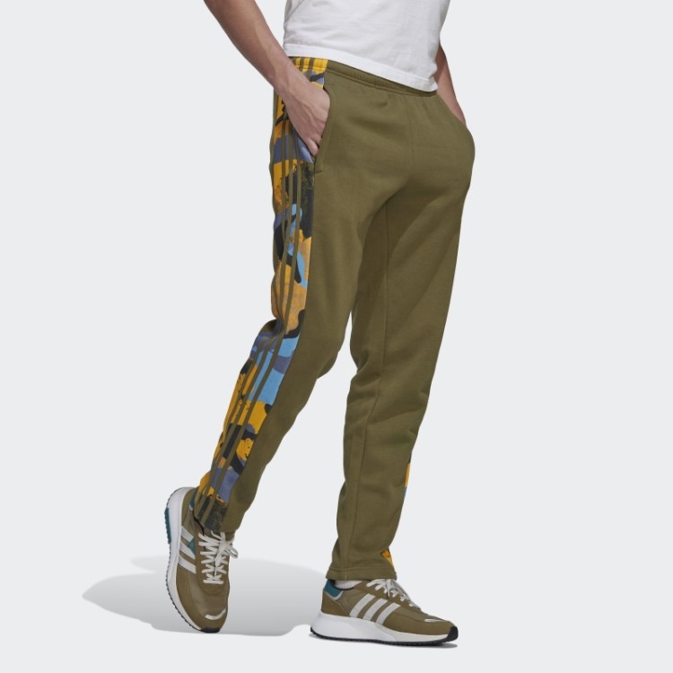 Calça De Moletom Adidas Camo Series Verde Oliva