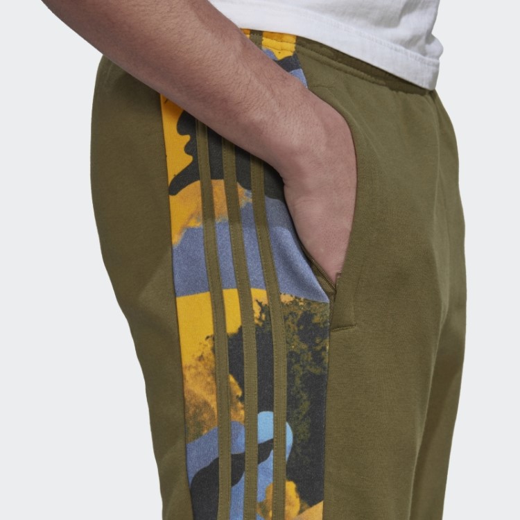 Calça De Moletom Adidas Camo Series Verde Oliva