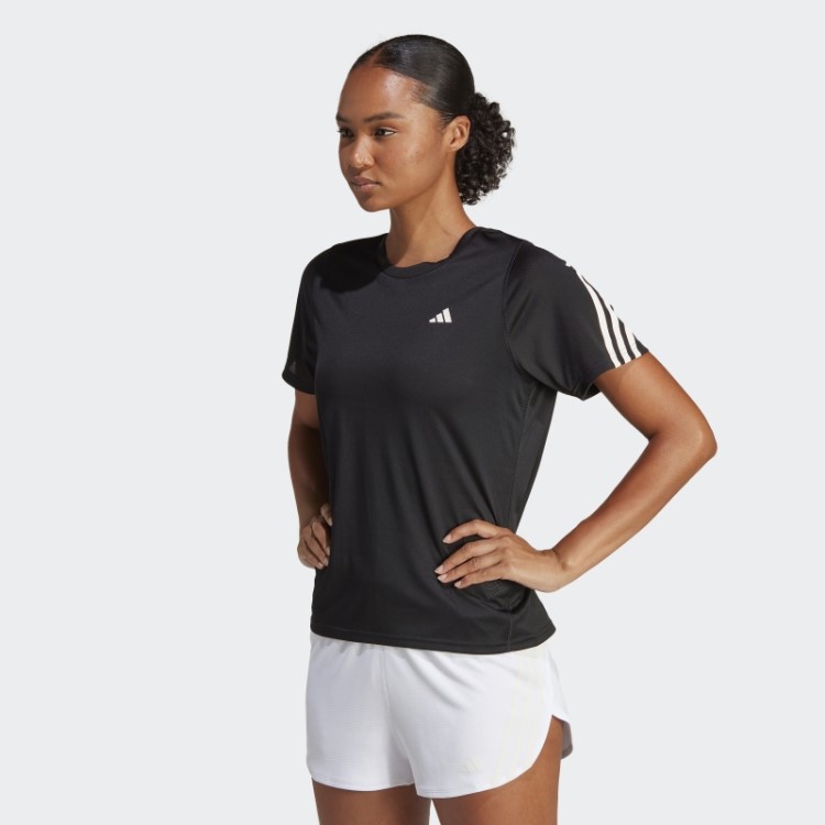 Run Icons T-shirt De Corrida De Baixo Carbono Com Três Listras Adidas