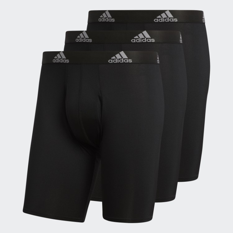 Cueca Boxer Preta Adidas Performance Longa 3 Pares