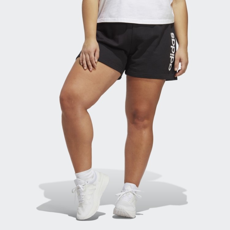 Shorts Linear French Terry Adidas Black Essentials (tamanho Grande)