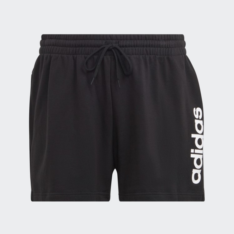 Shorts Linear French Terry Adidas Black Essentials (tamanho Grande)