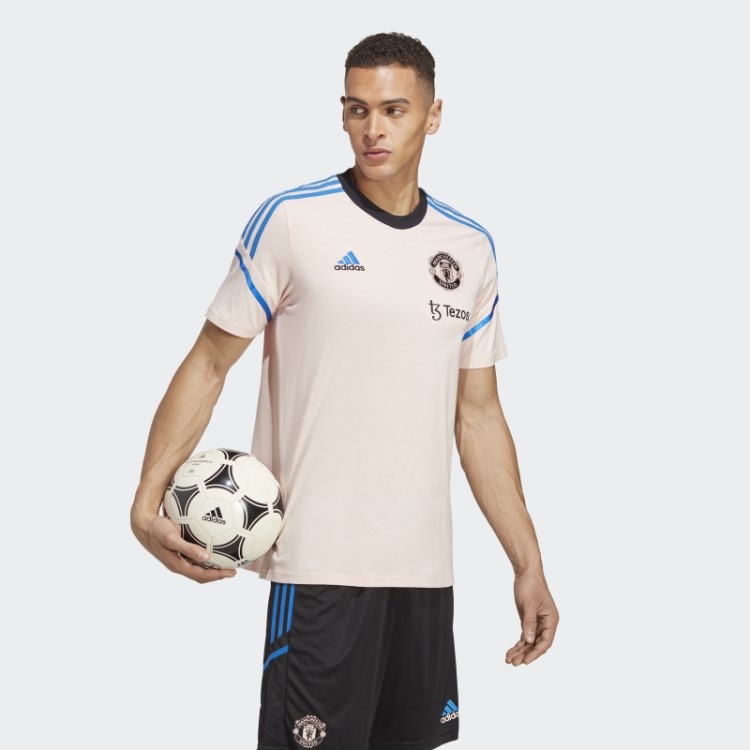 T-shirt De Treino Manchester United Condivo 22 Rosa Icey Adidas