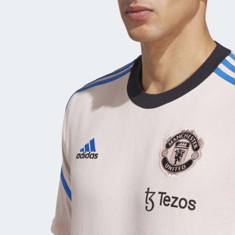 T-shirt De Treino Manchester United Condivo 22 Rosa Icey Adidas