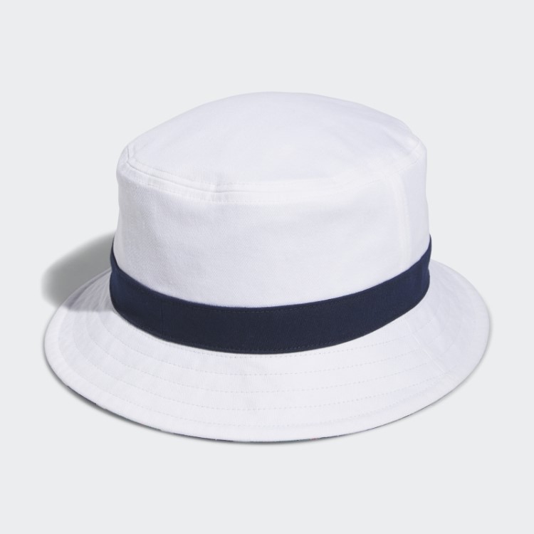 Chapéu De Balde De Golfe Reversível Xadrez Adidas Branco