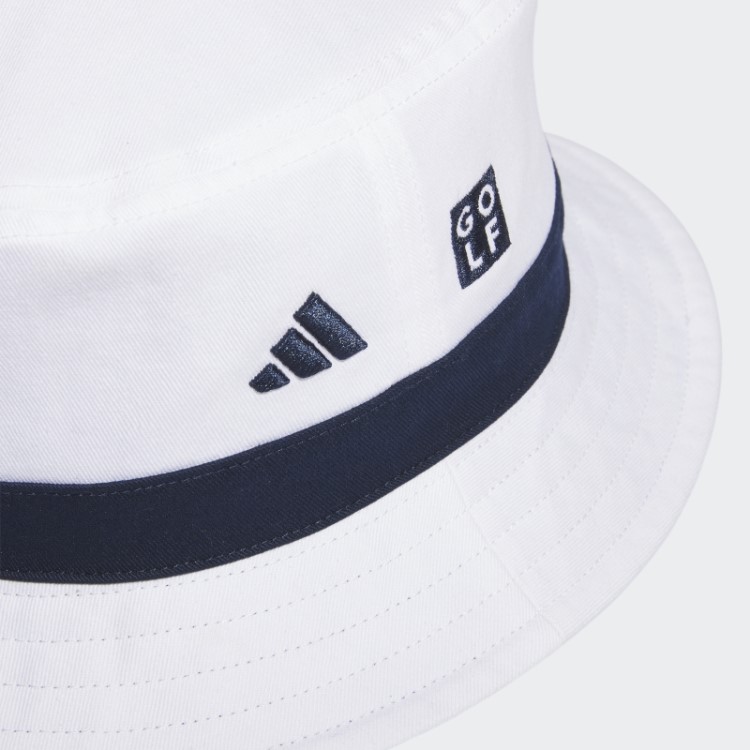 Chapéu De Balde De Golfe Reversível Xadrez Adidas Branco