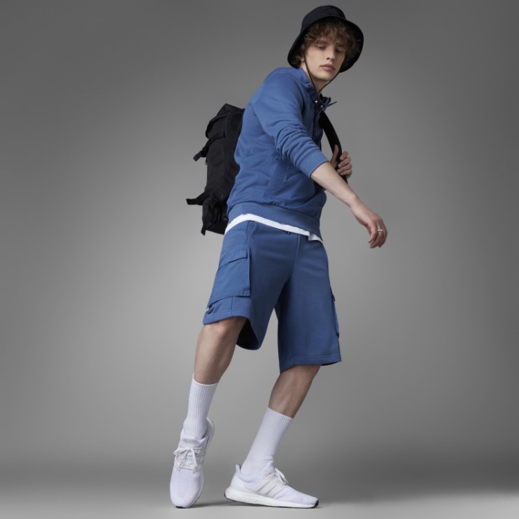 Adidas Colorblock Shorts French Terry Aço