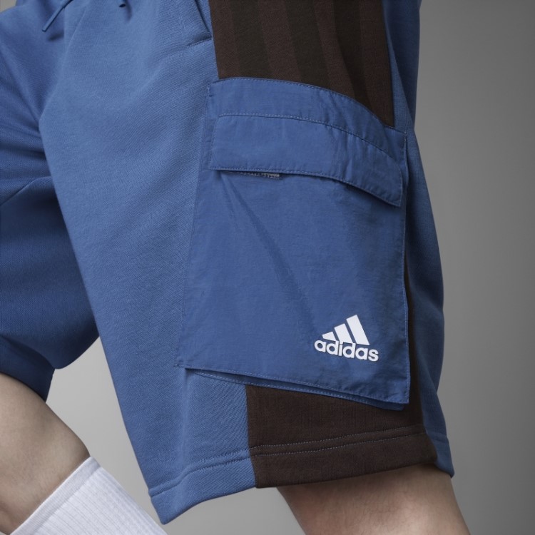Adidas Colorblock Shorts French Terry Aço
