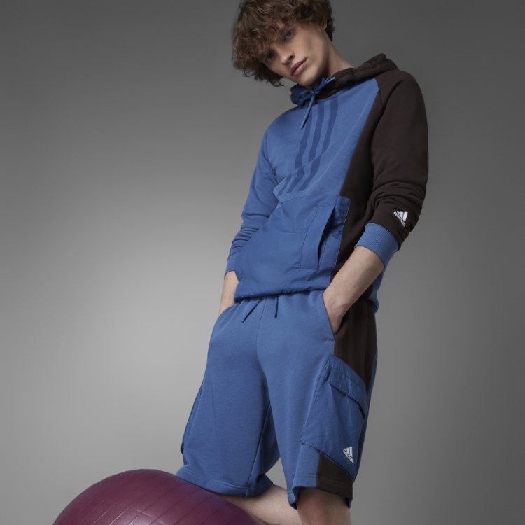 Adidas Colorblock Shorts French Terry Aço