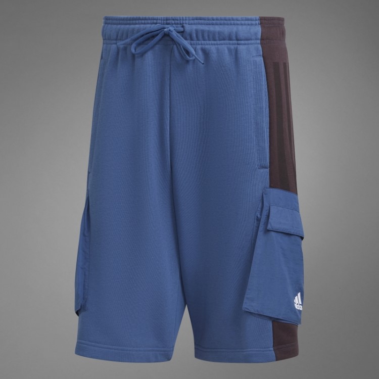 Adidas Colorblock Shorts French Terry Aço