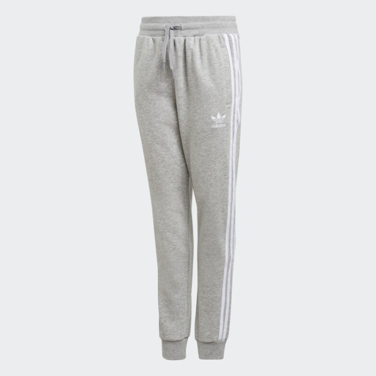Calça Jogger Cinza Médio Com As Três Listras Da Adidas