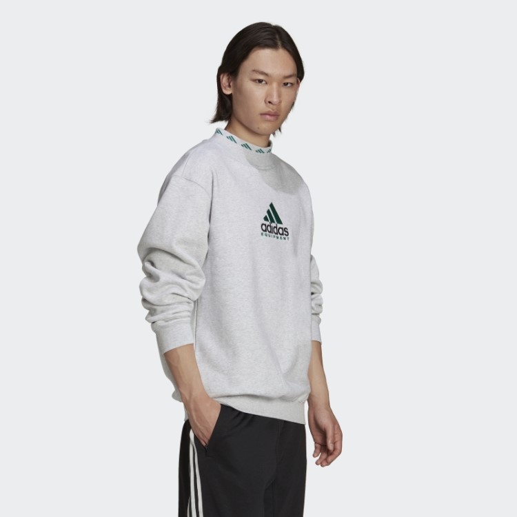 Moletom Cinza Claro Urze Eqt Archive Gola Redonda Adidas