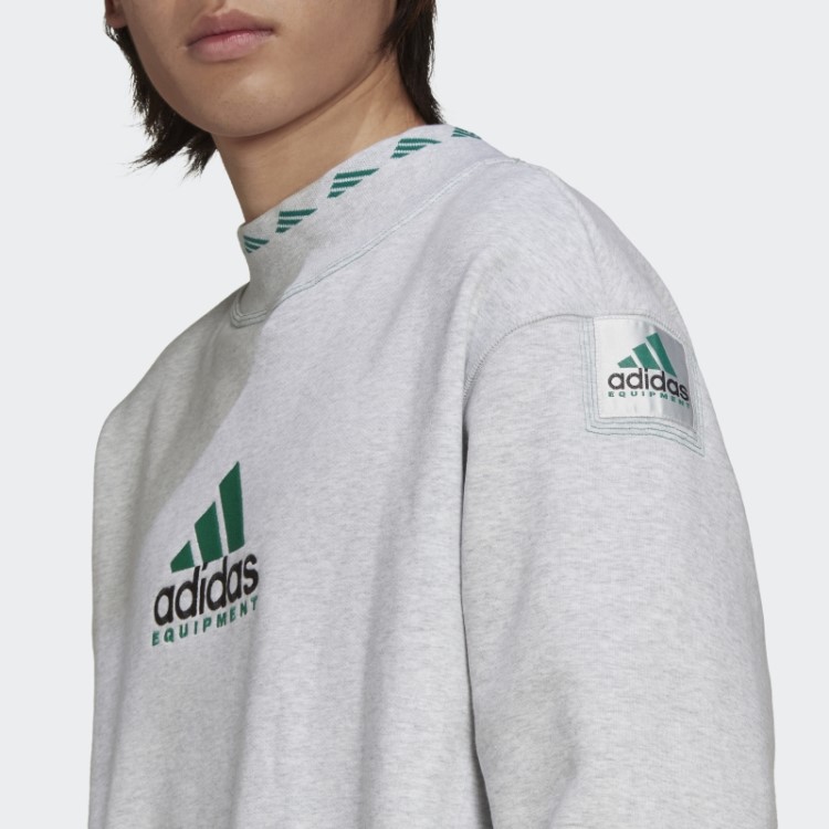 Moletom Cinza Claro Urze Eqt Archive Gola Redonda Adidas
