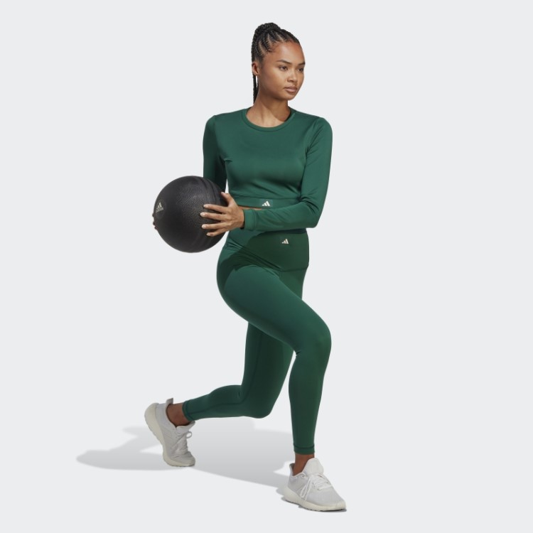 Top Cropped Manga Longa Clube Esportivo Verde Adidas