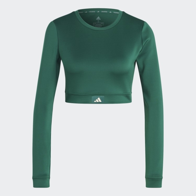 Top Cropped Manga Longa Clube Esportivo Verde Adidas