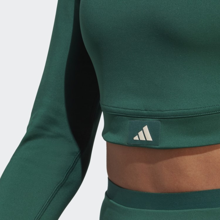 Top Cropped Manga Longa Clube Esportivo Verde Adidas
