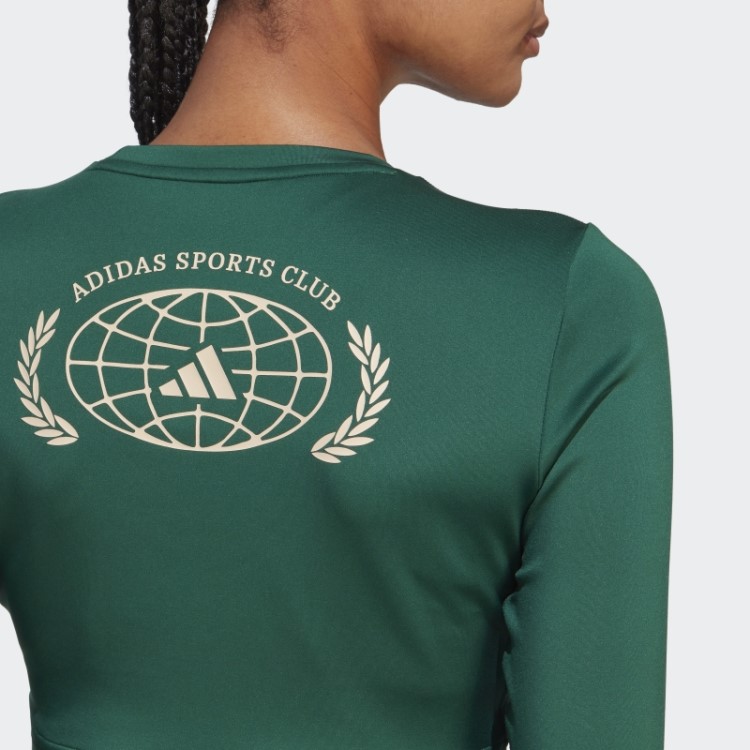 Top Cropped Manga Longa Clube Esportivo Verde Adidas