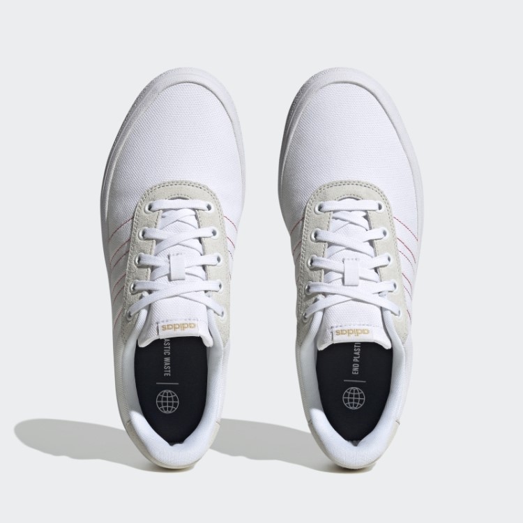 Sapato Vulc Raid3r Com As Três Listras Branco Adidas