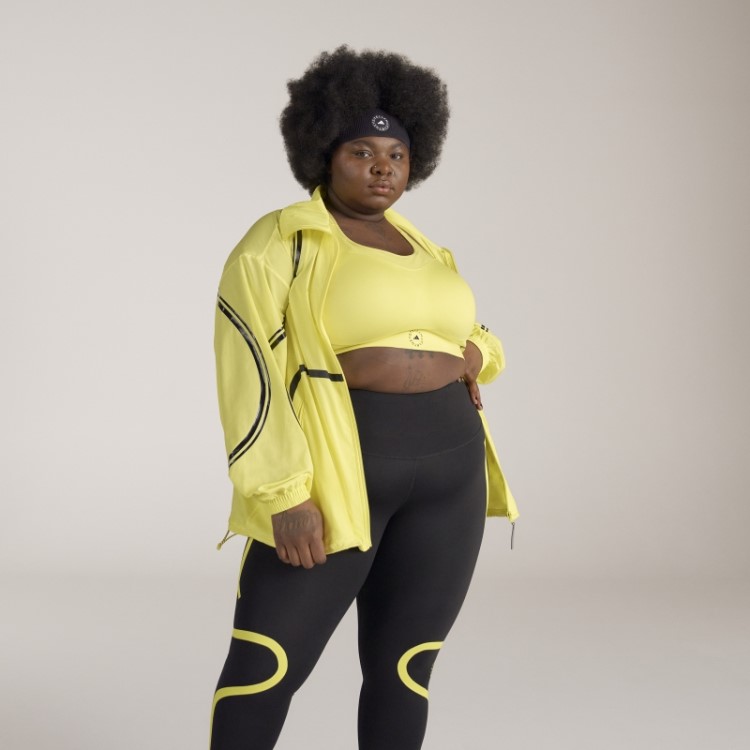 Adidas By Stella Mccartney Jaqueta De Treino Truepace Plus Size Amarelo Choque Quente