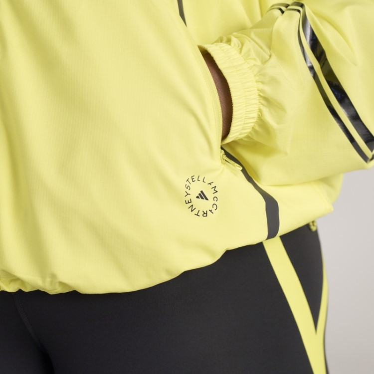 Adidas By Stella Mccartney Jaqueta De Treino Truepace Plus Size Amarelo Choque Quente