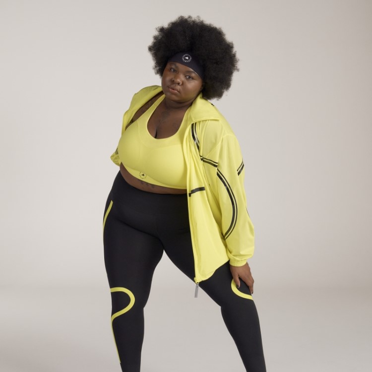 Adidas By Stella Mccartney Jaqueta De Treino Truepace Plus Size Amarelo Choque Quente