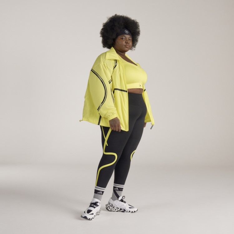 Adidas By Stella Mccartney Jaqueta De Treino Truepace Plus Size Amarelo Choque Quente