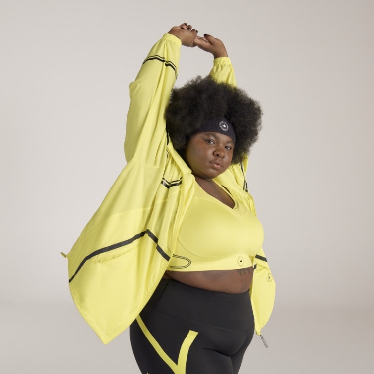 Adidas By Stella Mccartney Jaqueta De Treino Truepace Plus Size Amarelo Choque Quente