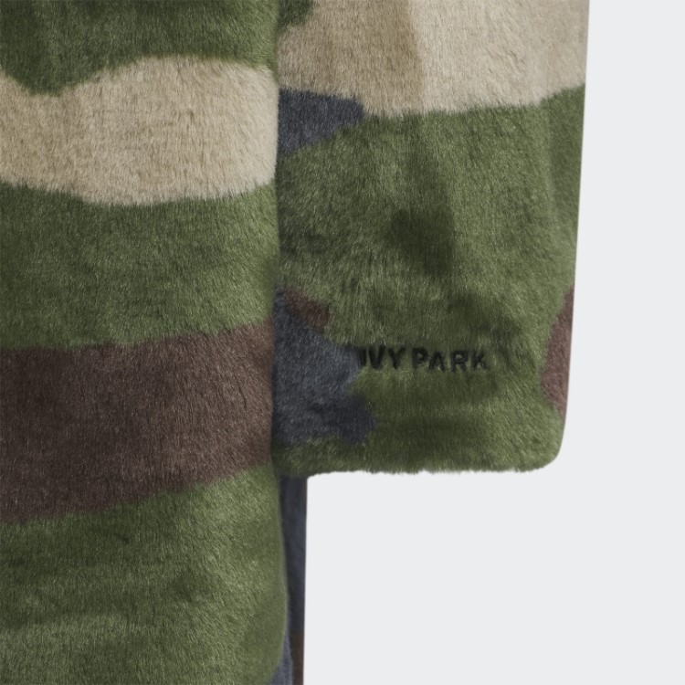 Adidas Casaco De Pele Fake Com Estampa De Camuflagem