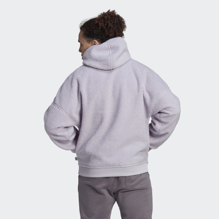 Moletom De Lã Polar Adidas Com Zíper Silver Dawn