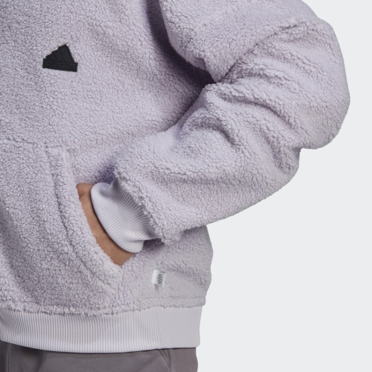 Moletom De Lã Polar Adidas Com Zíper Silver Dawn