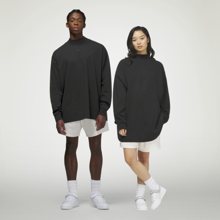 Top De Manga Longa De Basquete Adidas Fashion Preto