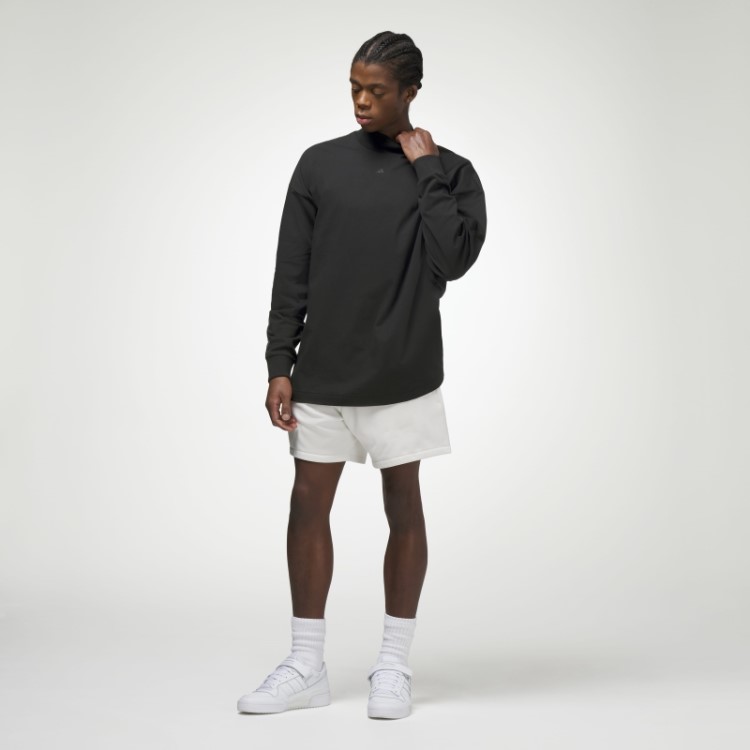 Top De Manga Longa De Basquete Adidas Fashion Preto