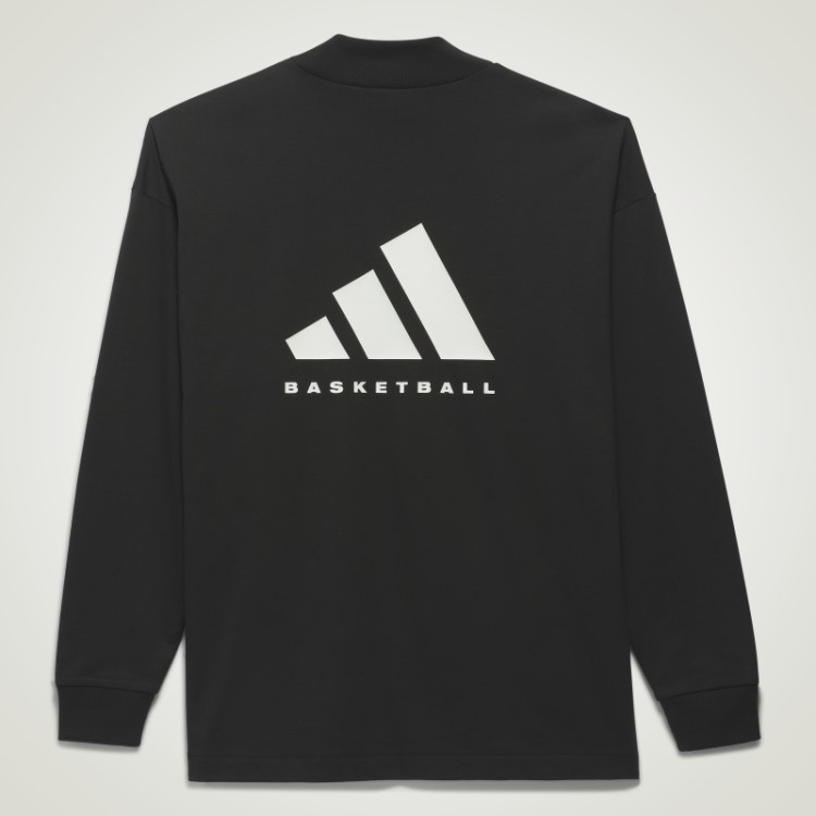 Top De Manga Longa De Basquete Adidas Fashion Preto