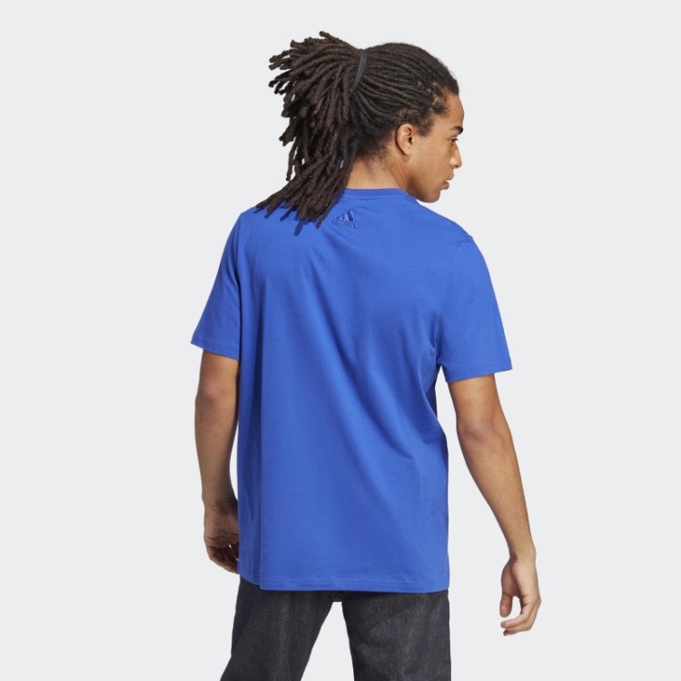 T-shirt Com Logótipo Grande De Jersey Simples Essentials Azul Adidas
