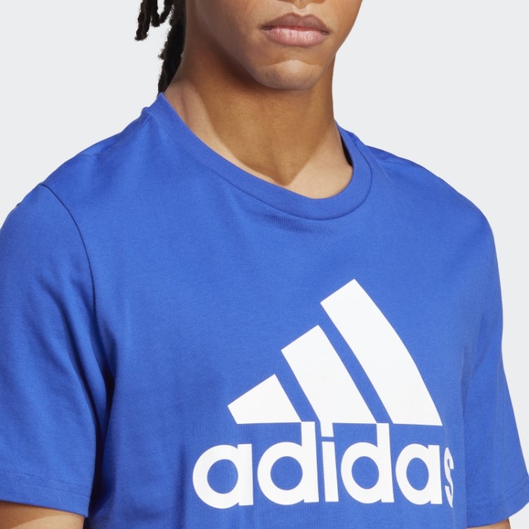 T-shirt Com Logótipo Grande De Jersey Simples Essentials Azul Adidas
