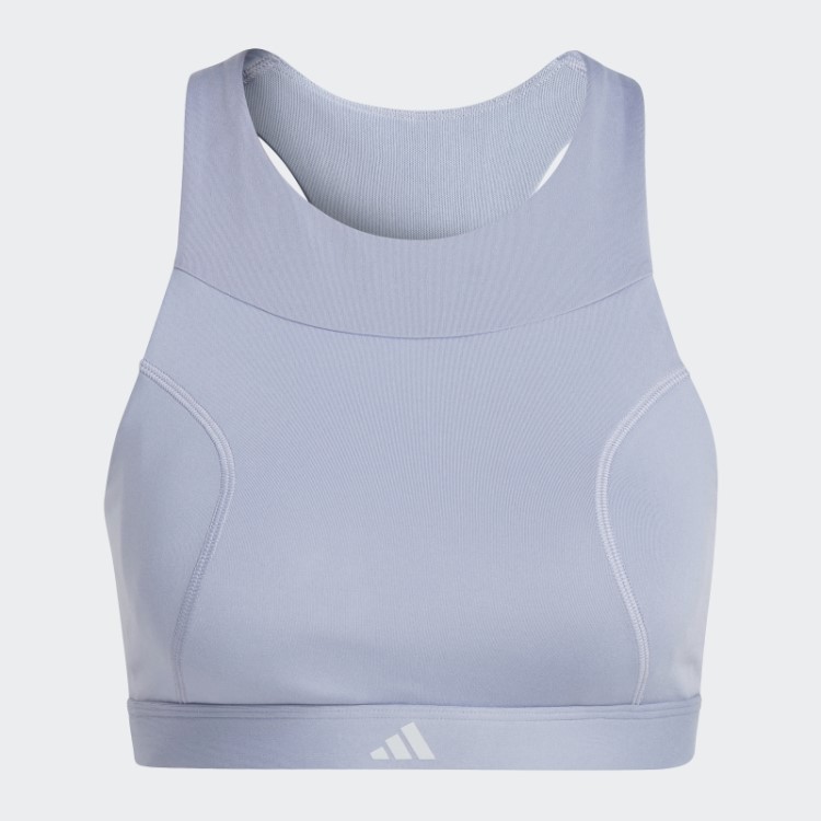 Sutiã De Corrida De Suporte Médio Prateado Violeta Adidas