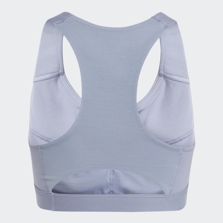 Sutiã De Corrida De Suporte Médio Prateado Violeta Adidas
