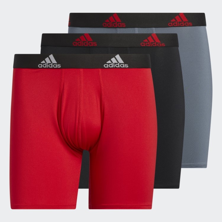 Mazz Cueca Boxer Performance Vermelha 3 Pares Adidas