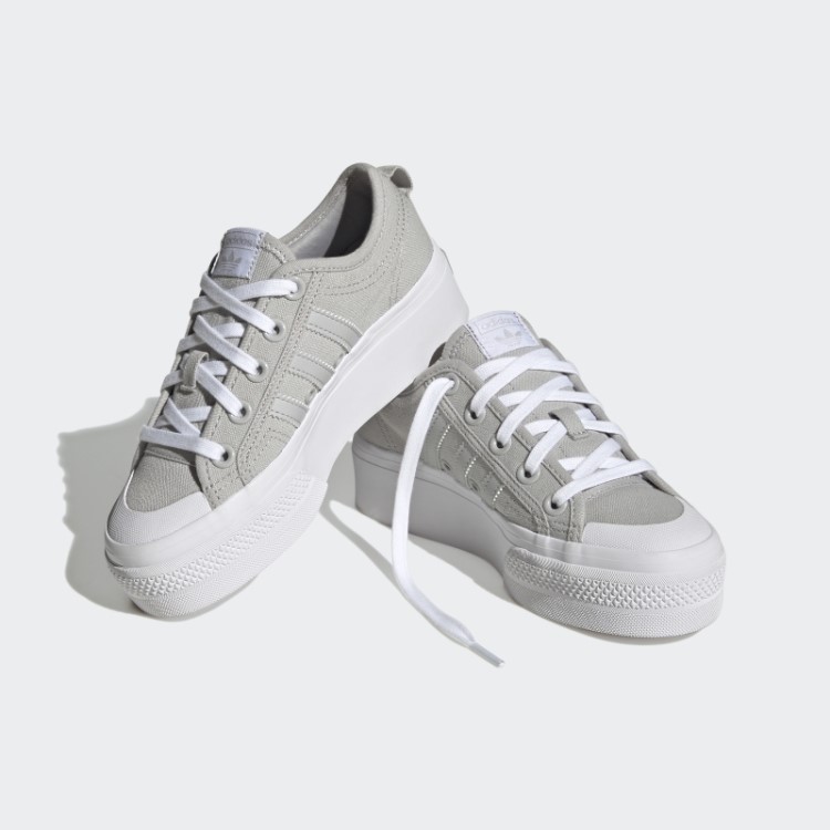 Sapato Plataforma Nizza Cinza Adidas