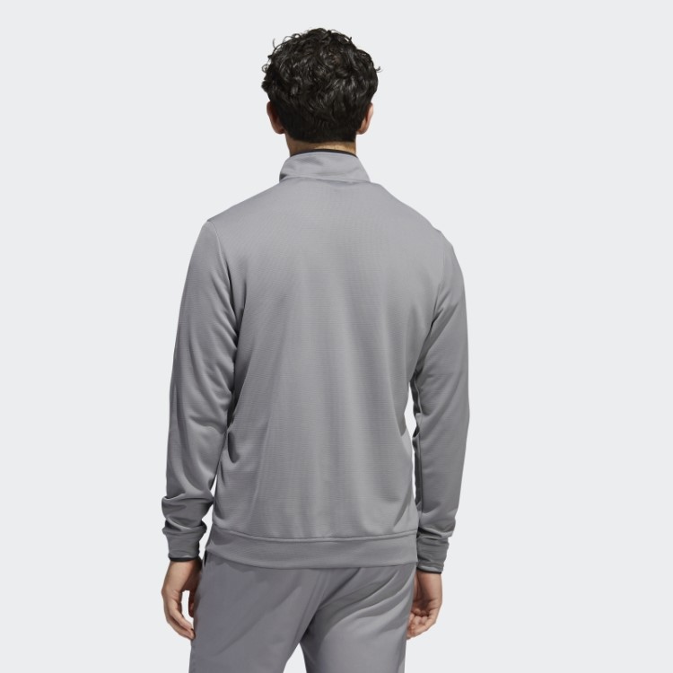 Moletom Adidas Cinza Com Zíper