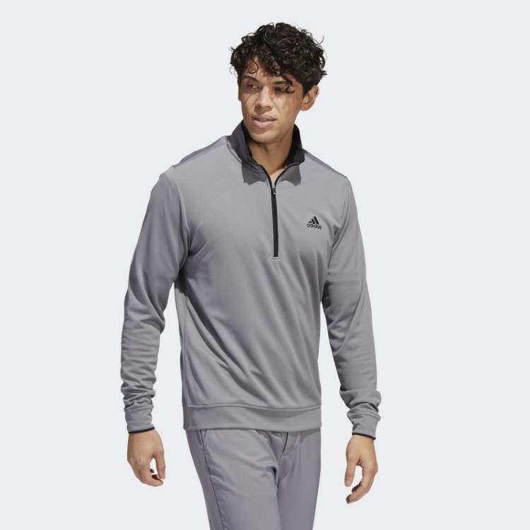 Moletom Adidas Cinza Com Zíper