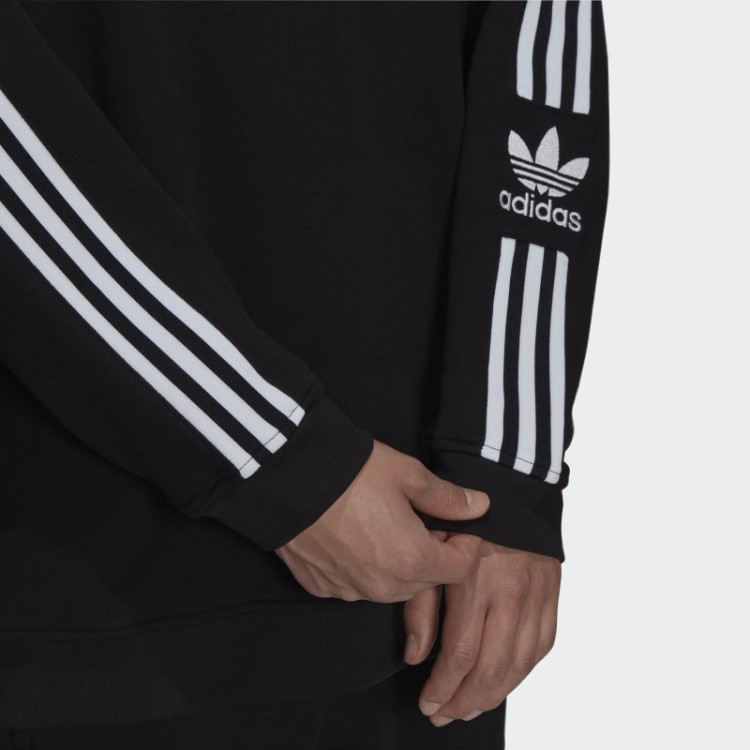 Adidas Moletom Preto Adicolor Classics Lock-up Trefoil Gola Redonda