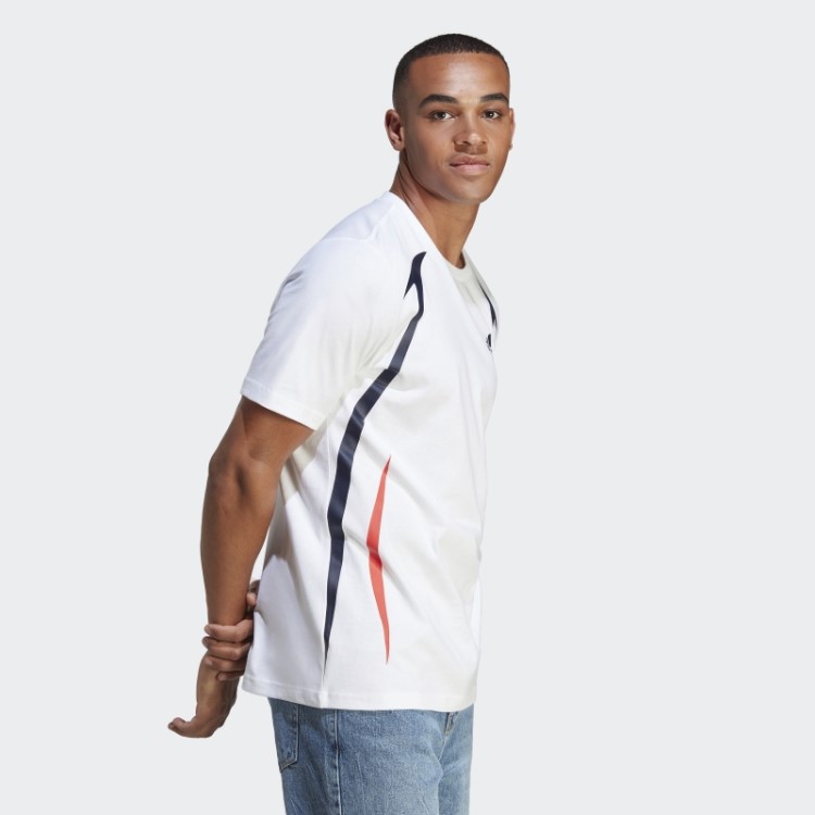 Camiseta Branca Colorblock Adidas
