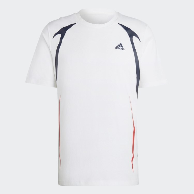 Camiseta Branca Colorblock Adidas