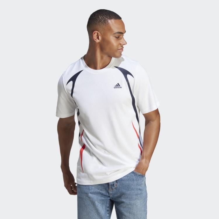 Camiseta Branca Adidas Colorblock
