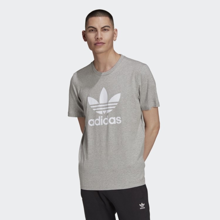 Camiseta Adicolor Classics Trefoil Cinza Médio Adidas