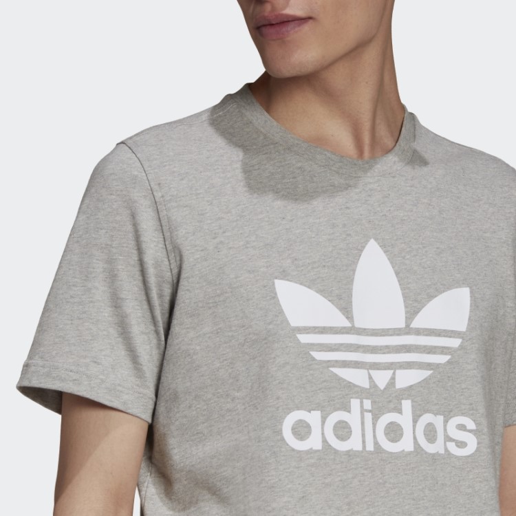 Camiseta Adicolor Classics Trefoil Cinza Médio Adidas