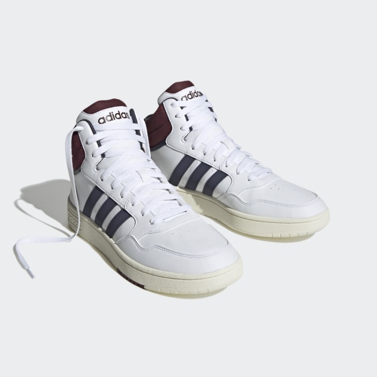 Tênis Branco Adidas Hoops 3.0 Mid Classic Vintage